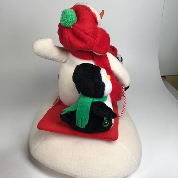 Hallmark Jingle Pals Singing Snowman Penguin Dog on Sled - Picture 4 of 6